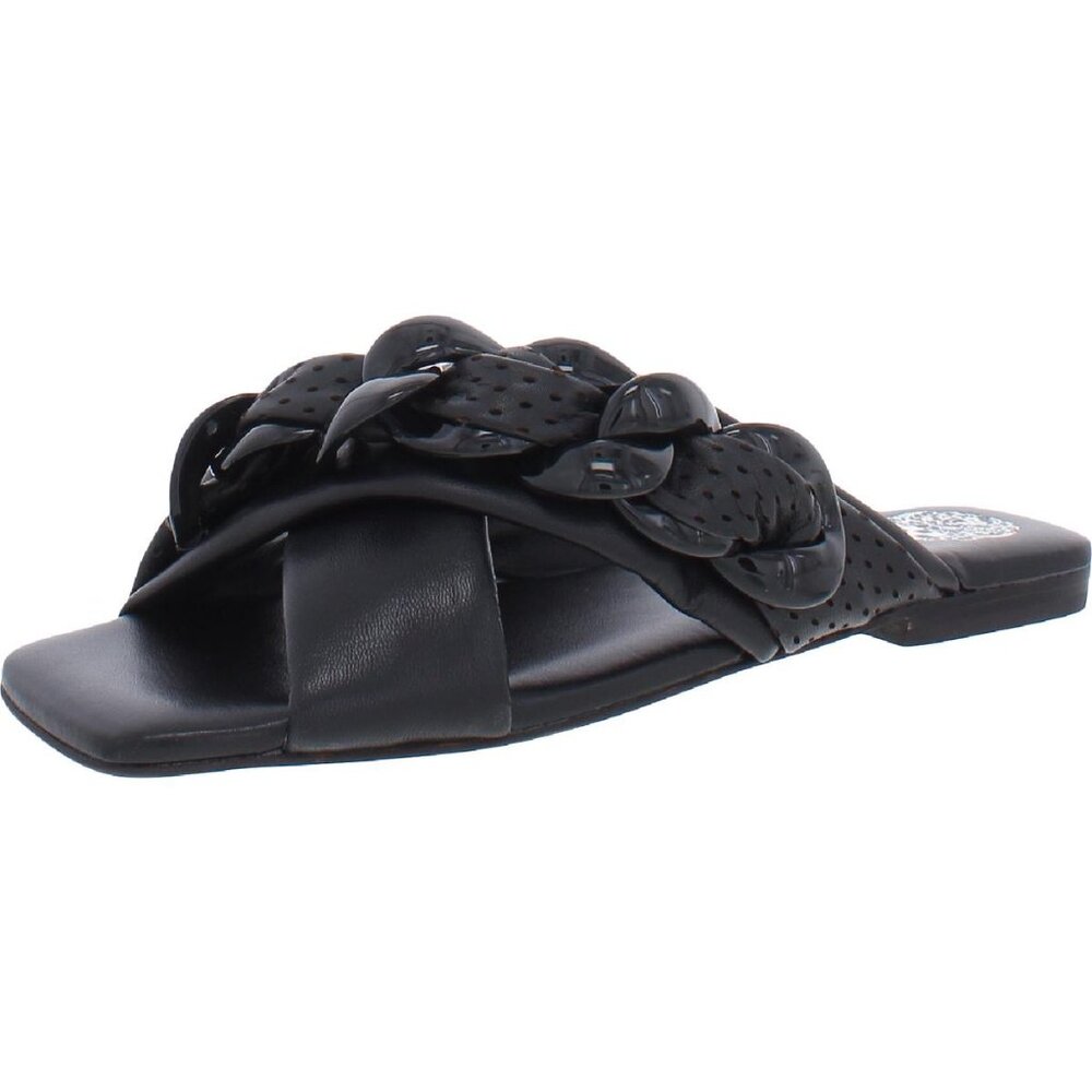 VINCE CAMUTO Azori Black Cushioned Flat Slide Sandals 6.5 M US 37 EU - Picture 4 of 8